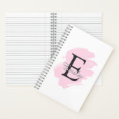 Personalized Dusty Rose Monogram Spiral Notebook ノートブック (内側)