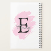 Personalized Dusty Rose Monogram Spiral Notebook ノートブック (裏面)