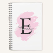 Personalized Dusty Rose Monogram Spiral Notebook ノートブック (正面)