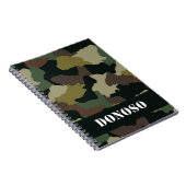 Personalized Earth Tone Camo Journal ノートブック (右側)