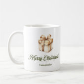 Personalized Earthy Christmas Coffee Mug コーヒーマグカップ (左)