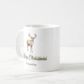 Personalized Earthy Colors Christmas Coffee Mug コーヒーマグカップ (正面左)