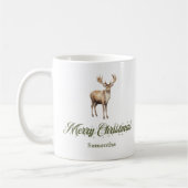 Personalized Earthy Colors Christmas Coffee Mug コーヒーマグカップ (左)