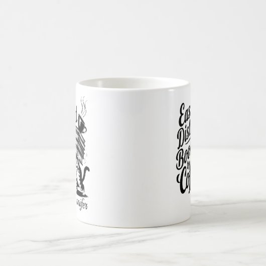 Personalized Easily Distracted By Books & コーヒーマグカップ (中央)