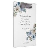 Personalized Easter Bible Verse Floral Christian クリップボード (右)