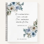 Personalized Easter Bible Verse Floral Christian ノートブック (正面)