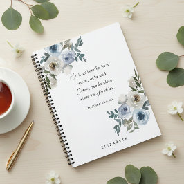 Personalized Easter Bible Verse Floral Christian ノートブック