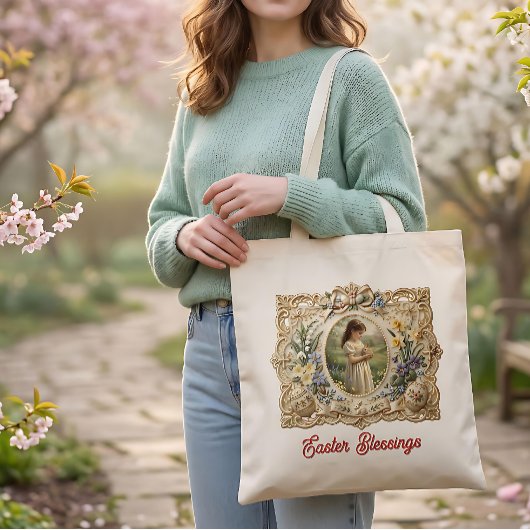 Personalized Easter Blessings Tote Bag トートバッグ