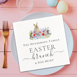 Personalized Easter Brunch and Egg Hunt Bunny スタンダードカクテルナプキン