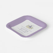 Personalized Easter Brunch and Egg Hunt Purple ペーパープレート (傾斜あり)