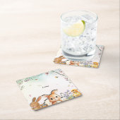Personalized Easter Brunch Paper Square Coaster スクエアペーパーコースター (インサイチュ)