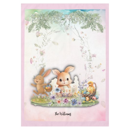 Personalized Easter Brunch  Tablecloth テーブルクロス (正面)