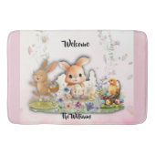 Personalized Easter Bunny Bath Mat バスマット (正面)