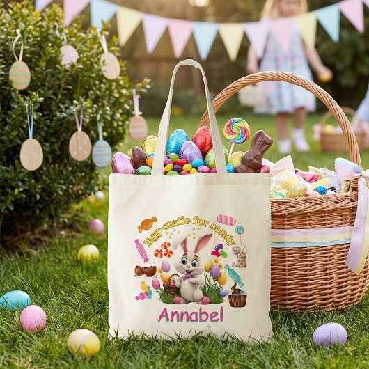 Personalized Easter Bunny Candy トートバッグ