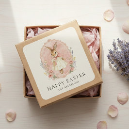 Personalized Easter Bunny Custom スクエアシール