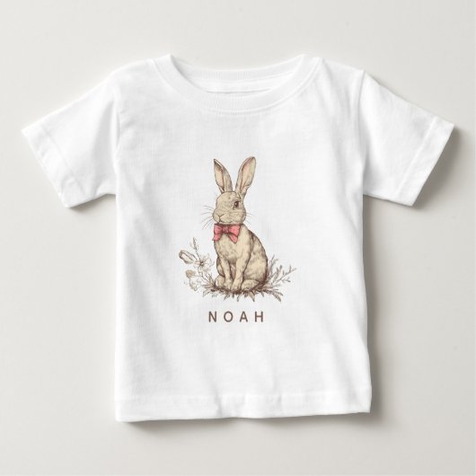 Personalized Easter Bunny Custom Name  ベビーTシャツ (正面)