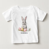 Personalized Easter Bunny | Custom Name  ベビーTシャツ (正面)