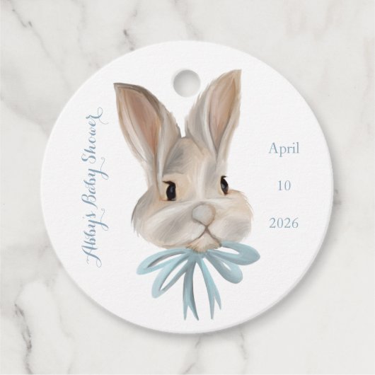 Personalized Easter Bunny Gift Tag フェイバータグ (正面)