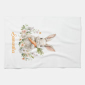 Personalized Easter Bunny Kitchen Towel  キッチンタオル (横)