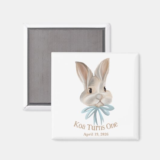 Personalized Easter Bunny Magnet Favour マグネット (正面/裏面)