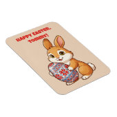 Personalized Easter Bunny Magnet | Vinyl Glossy マグネット (右側)