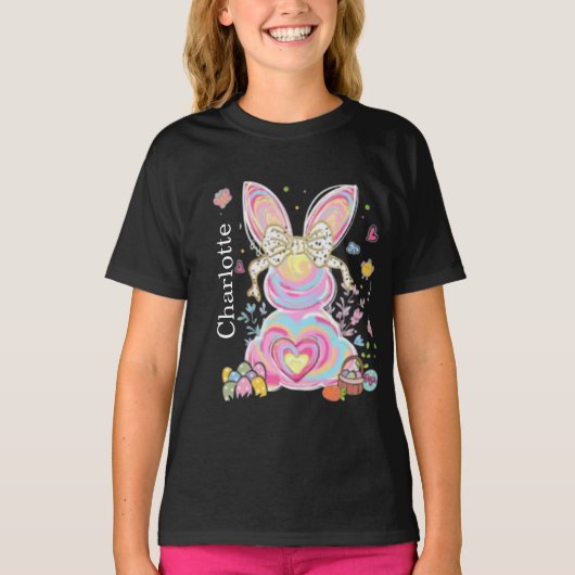 Personalized Easter Bunny Name Tシャツ (正面)
