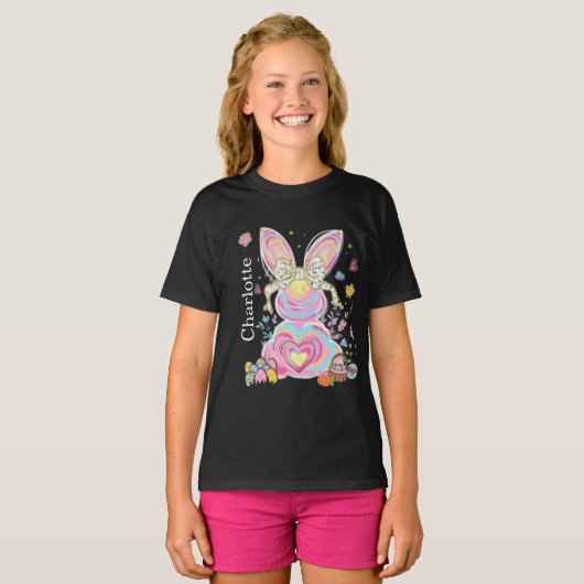 Personalized Easter Bunny Name Tシャツ (正面フル)