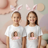 Personalized Easter Bunny Photo Kids T-Shirt Tシャツ