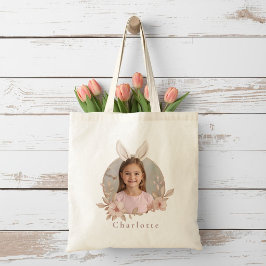 Personalized Easter Bunny Photo Tote Bag トートバッグ