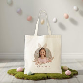 Personalized Easter Bunny Photo Tote Bag トートバッグ
