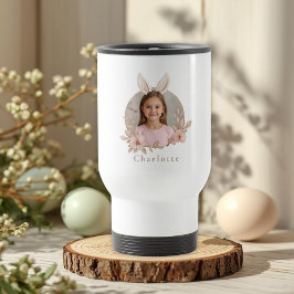 Personalized Easter Bunny Photo Travel Mug トラベルマグ