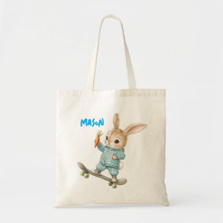 Personalized Easter Bunny Skateboard Tote Bag トートバッグ