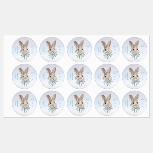 Personalized Easter Bunny Sticker ラベル (シート)