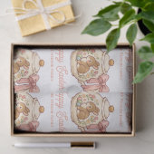Personalized Easter Bunny Teapot Floral  薄葉紙 (ギフト)