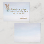 Personalized Easter Bunny Thank You Card ノートカード (正面/裏面)