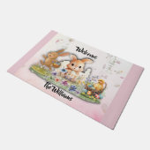 Personalized Easter Bunny Welcome Doormat ドアマット (アングル)