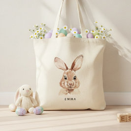 Personalized Easter Bunny with Name トートバッグ