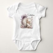 Personalized Easter Chick Illustration ベビーボディスーツ (正面)