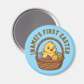 Personalized Easter Chick Magnet | Vinyl Glossy マグネット (正面/裏面)