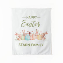 Personalized Easter Party Wall Tapestry