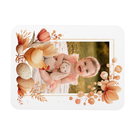 Personalized Easter Photo Keepsake マグネット (横)