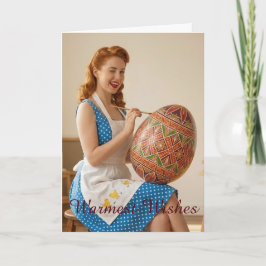 Personalized Easter Retro Artist Card シーズンカード
