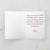 Personalized Easter Retro Artist Card シーズンカード (内部)