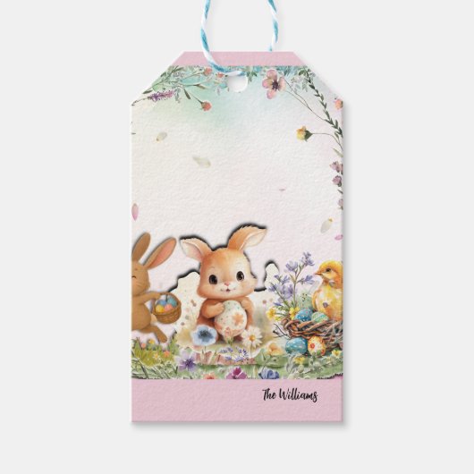 Personalized Easter Stickers ギフトタグ (正面)