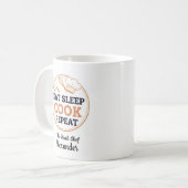 Personalized Eat Sleep Cook Repeat Head Chef Quote コーヒーマグカップ (正面左)
