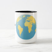 Personalized Eco-Globe Minimalist Planet ツートーンマグカップ (中央)