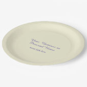 personalized ecru color - elegant ペーパープレート (アングル)