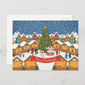Personalized Editable Christmas Postcard シーズンポストカード (正面/裏面)