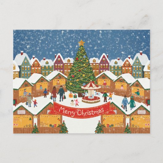 Personalized Editable Christmas Postcard シーズンポストカード (正面)
