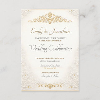 Personalized Editable Wedding Enclosure Cards エンクロージャーカード